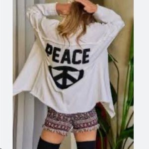 Davi & Dani Peace Embroidered Jacket